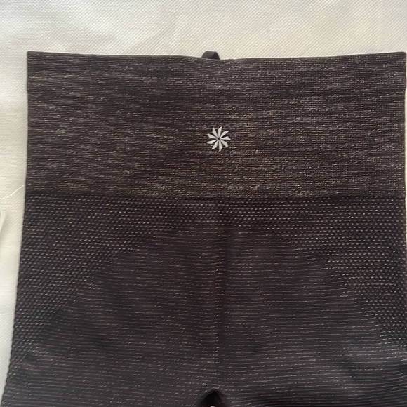 NEW! Athleta Shimmer Glitter Seamless Tights in Espresso Brown Size XS - Picture 9 of 11